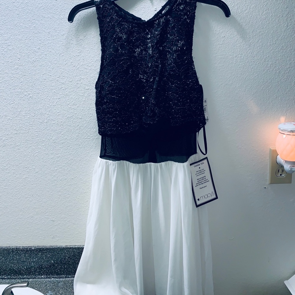 Black and white formal dress